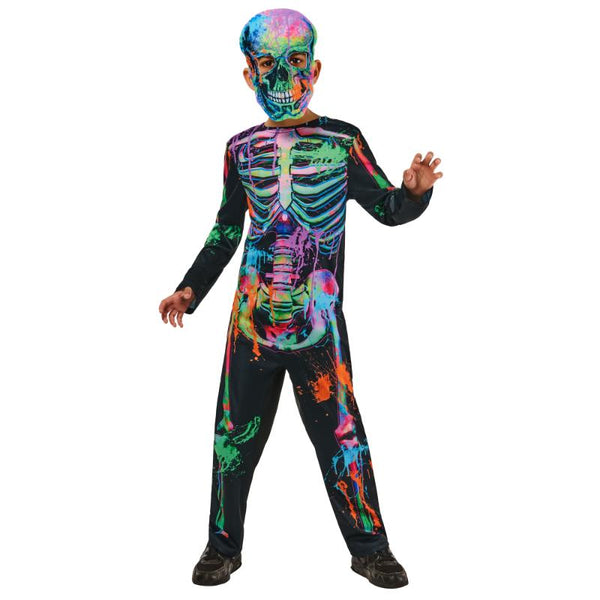 Rubie's Costume Officiel Dinosaure Squelette Enfant – Combinaison Squelette Dino Avec Capuche Et Queue, Déguisement Halloween Garçons Filles