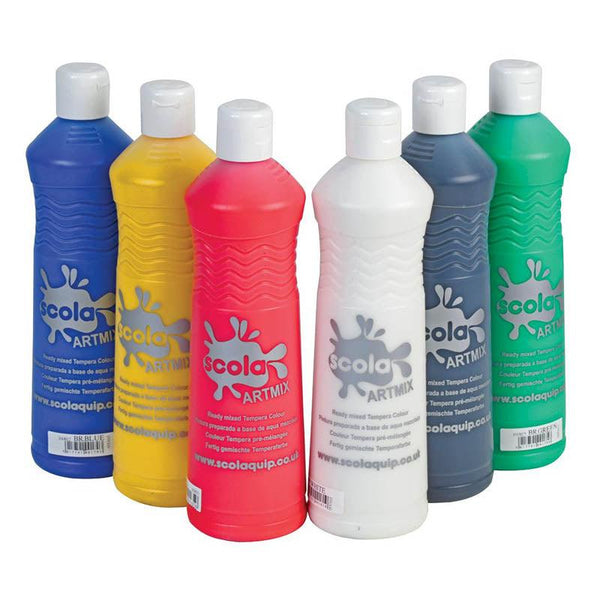 Scola Artmix - Vernice A Tempera Per Poster 600 Ml - Verde Foglia - Atossica, Lavabile, Senza Glutine - Ideale Per Scuole