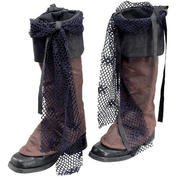 Adult Unisex Deluxe Pirate Buccaneer Boot Covers Fancy Dress Costume A