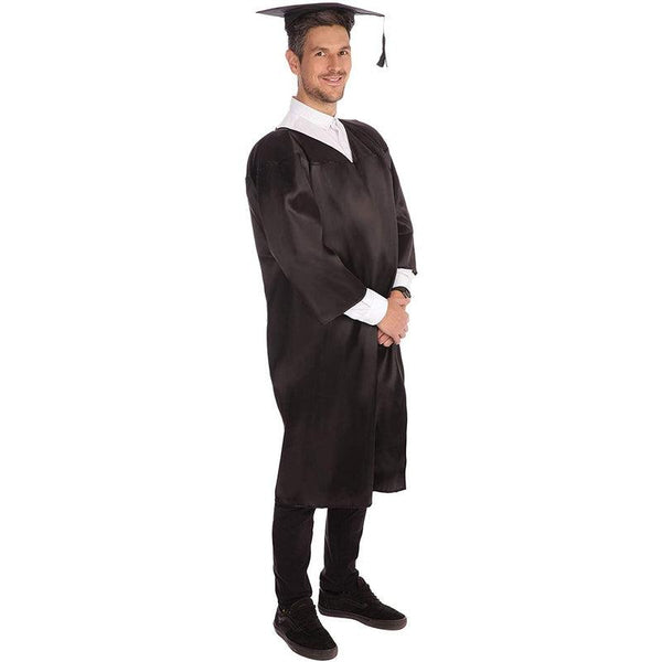 Adult Unisex Graduation Robe & Hat Fancy Dress Costume AC396 - Black - The Online Toy Store Adult Unisex Graduation Robe & Hat Fancy Dress Costume AC396 - Black - The Online Toy Store