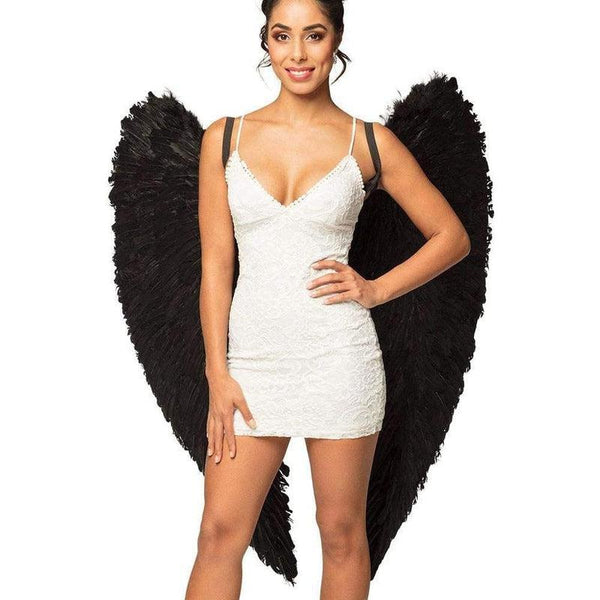 Adult Women's Large Angel Feather Wings Fancy Dress Accessory