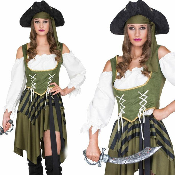 Adult Women's Swashbuckler Pirate Fancy Dress Costume - The Online Toy Store