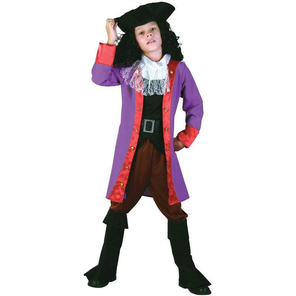 Boys Captain Hook Costume World Book Day Pirate Sailor Child Fancy