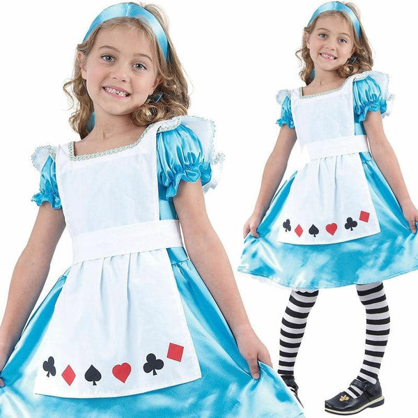 Adult Ladies Fairytale Alice In Wonderland Fancy Dress Costume Book Week Day
