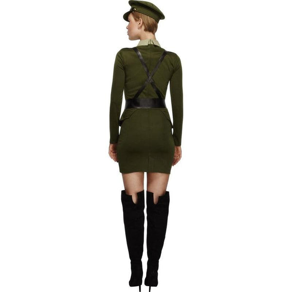 Ladies Fever Wartime Captain Army 40s WW2 Military Soldier Fancy Dress