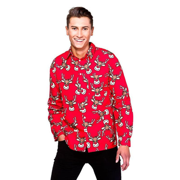 Mens Christmas Shirts Long Sleeved Xmas Fancy Dress Adult Outfit - The Online Toy Store Mens Christmas Shirts Long Sleeved Xmas Fancy Dress Adult Outfit - The Online Toy Store