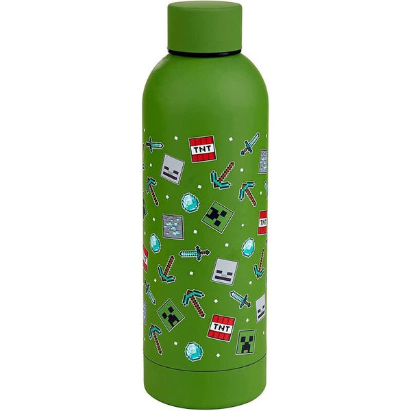 Minecraft Water Bottle GREEN OR RED Kids Mobs Torch Sports Travel Mug Flask  650ML