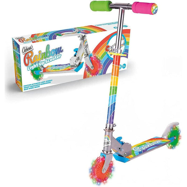 Ozbozz Rainbow Scooter with Flashing Wheels The Online Toy Store