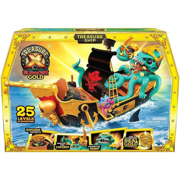 Treasure X Sunken Gold Treasure Ship Pirates Toy Playset - The
