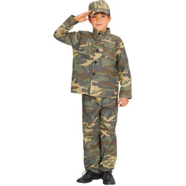 Combat Soldier Costume Boys Child Medium 8-10