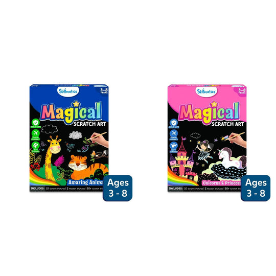 Skillmatics Magical Scratch Art Craft Set