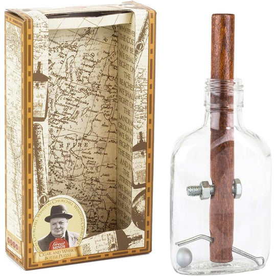 Professor Puzzle Great Minds Collection - Churchill's Cigar and Whisky Bottle Puzzle