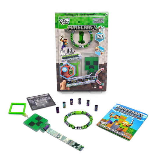 Sticki Rolls Minecraft Backpack Clip & Wristband Set