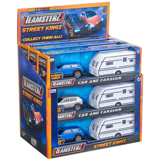 Teamsterz Street Kingz Car and Caravan Set - 4"