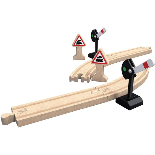 Hape Wooden Mechanical Railway Signals & Track