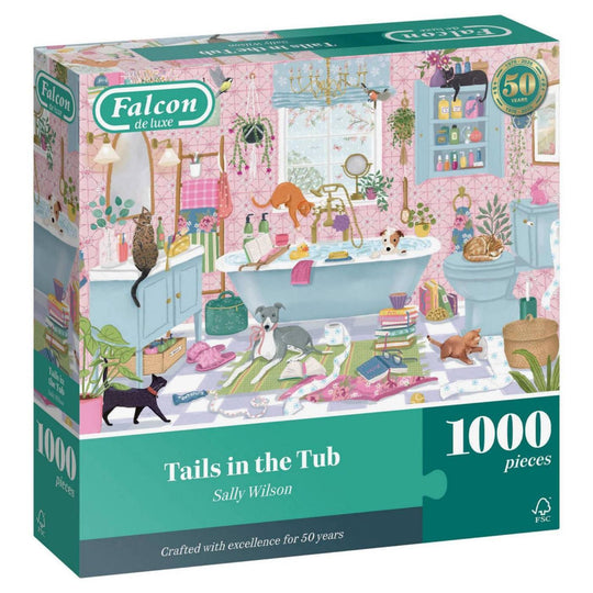 Falcon De Luxe Tails in the Tub 1000 Piece Jigsaw Puzzle