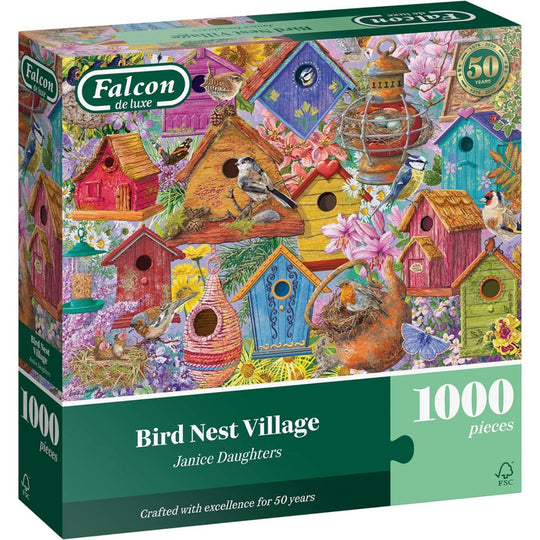 Falcon De Luxe Bird Nest Village 1000 Piece Jigsaw Puzzle