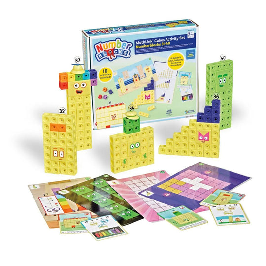 Learning Resources MathLink Cubes Activity Set Numberblocks 31–40