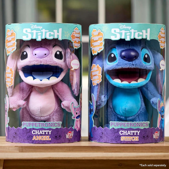 Disney Puppetronics Chatty Stitch and Angel Puppets