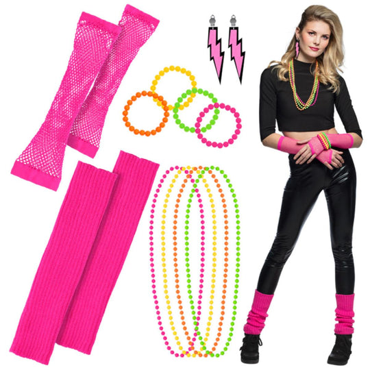 Boland 1980s Neon Accessory Set Women's Fancy Dress