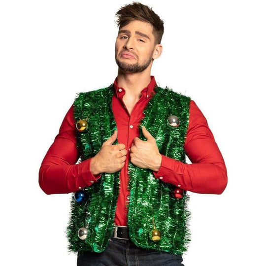 Boland Christmas Tree Vest Jacket Adult Fancy Dress