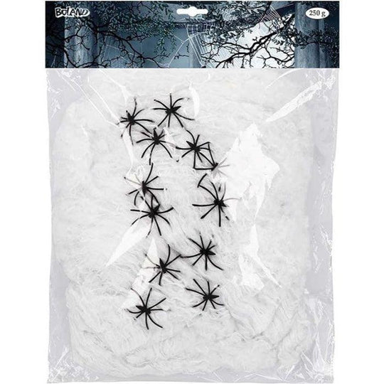 Boland Cobweb with 12 Spiders Halloween Party Decoration