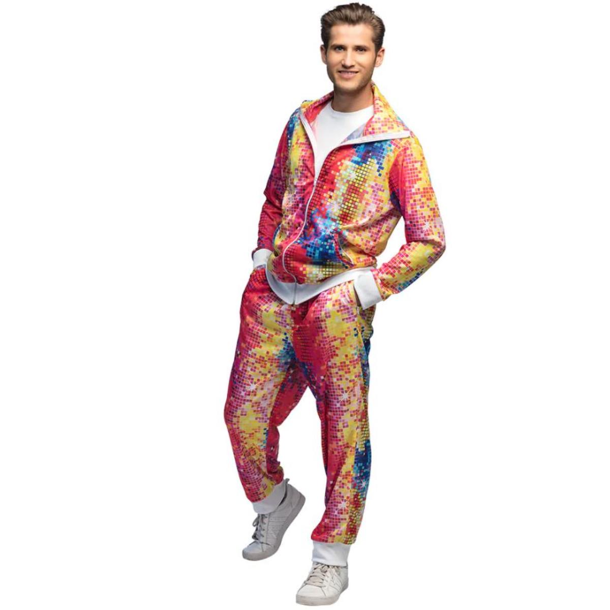 Boland Disco Dude Shell Suit 80s Men's Fancy Dress Costume - The Online ...