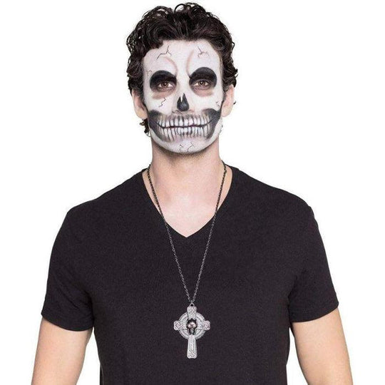 Boland Gothic Skull & Cross Pendant Necklace Adult Halloween Fancy Dress