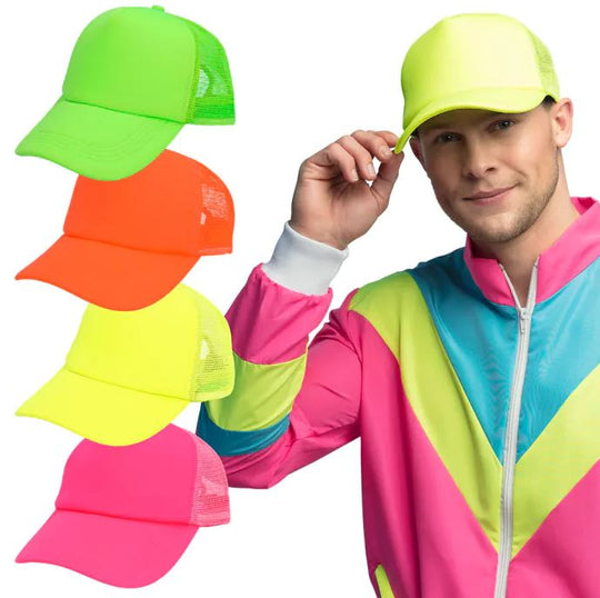 Boland Neon Baseball Cap 90s Fancy Dress