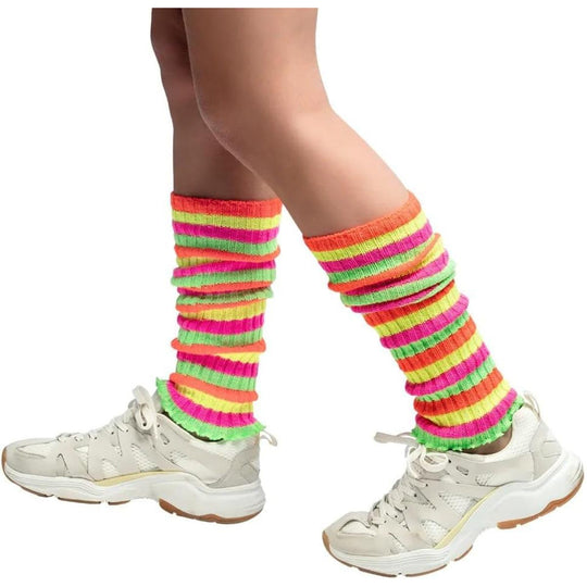 Boland Neon Leg Warmers 80s Adult Fancy Dress