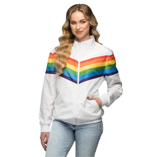 Boland Rainbow Babe Shell Suit Jacket Women's Fancy Dress