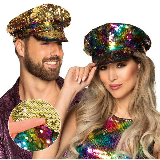 Boland Rainbow Captain Cap Adult Fancy Dress