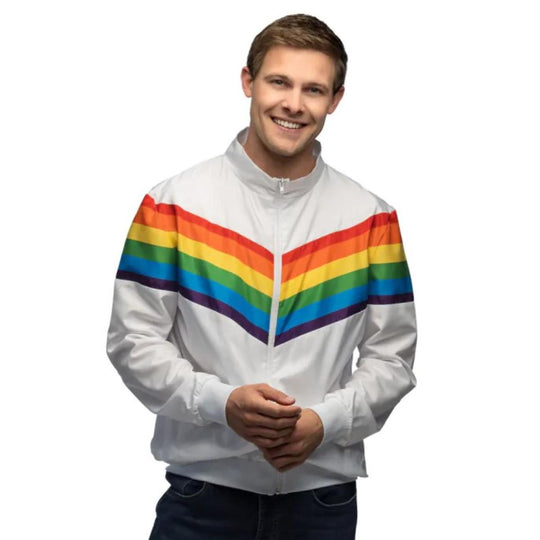 Boland Rainbow Dude Shell Suit Jacket Men's Fancy Dress