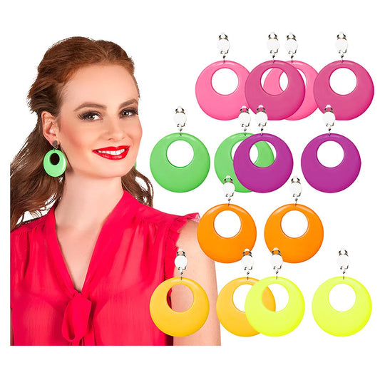 Boland Retro Hippie Earrings Women's Fancy Dress