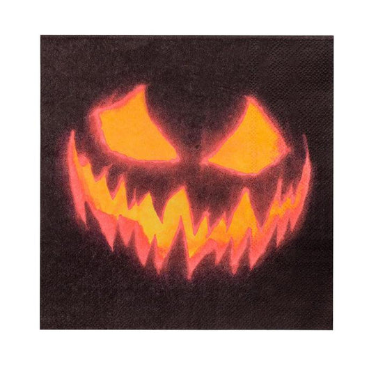 Boland Set 20 Paper Napkins Creepy Pumpkin