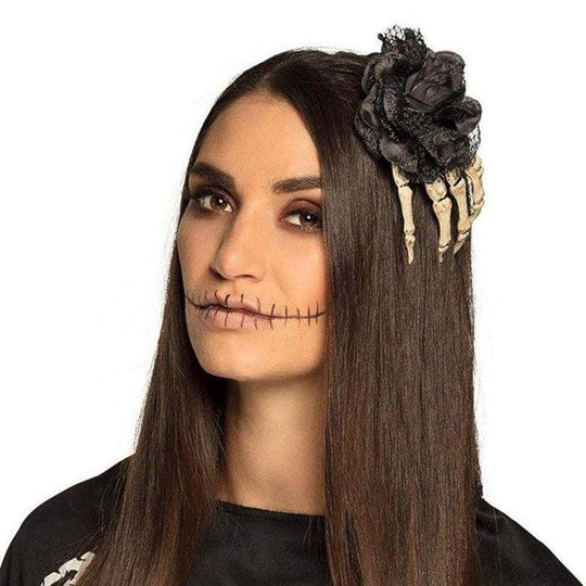 Boland Skeleton Hand Hair Clip Adult Halloween Fancy Dress