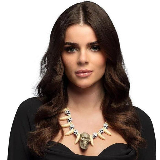 Boland Skull Tooth Necklace Adult Halloween Fancy Dress