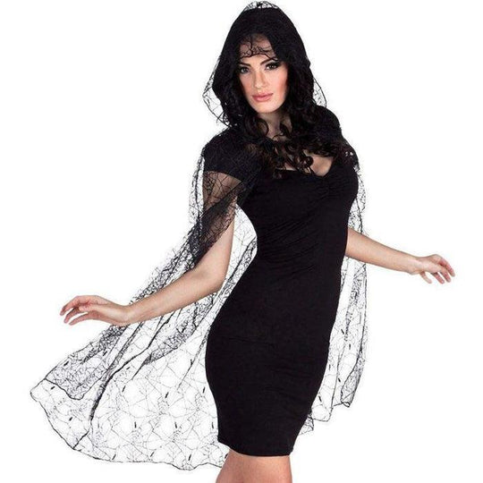 Boland Spider Web Cape Adult Halloween Fancy Dress