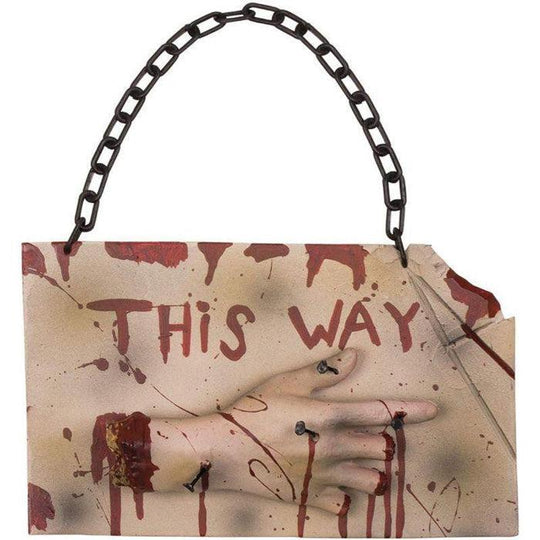 Boland "This Way" Horror Signpost Halloween Party Decoration
