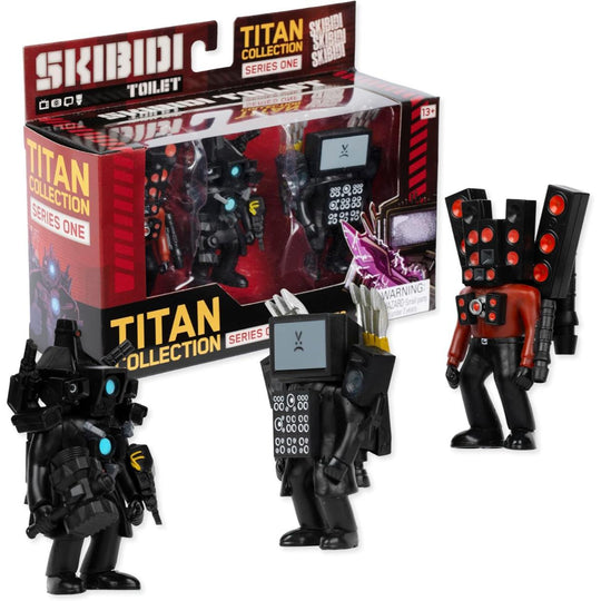 Skibidi Toilet Titan Collection Series One Mini Action Figures (3 Pack)