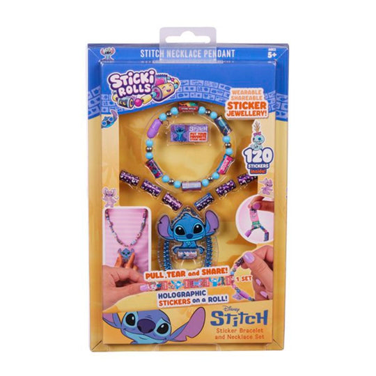 Sticki Rolls Disney Stitch Sticker Bracelet & Necklace Set