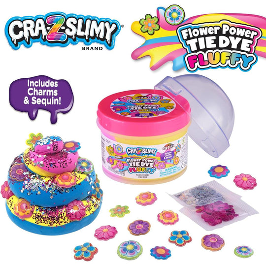 Cra-Z-Slimy Fun Topper Slimy Jars - Flower Power Tie Dye