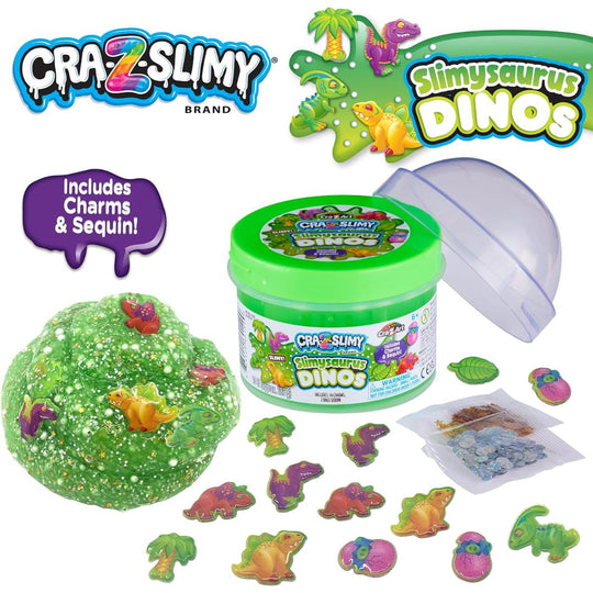 Cra-Z-Slimy Fun Topper Slimy Jars - Slimysaurus Dinos