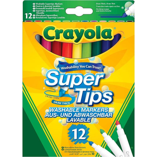 Crayola SuperTips Washable Marker Pens (Pack of 12)