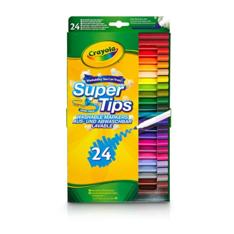 Crayola SuperTips Washable Marker Pens (Pack of 24) - The Online Toy Store