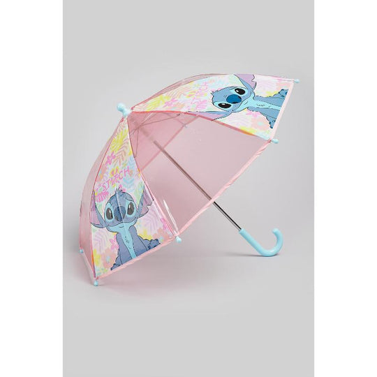 Disney Stitch Pink Floral Child Umbrella