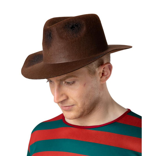 Freddy Krueger Fedora Hat - Wicked Costumes Adult Halloween Fancy Dress