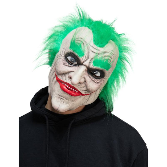 Green Haired Freak Mask - Wicked Costumes Adult Fancy Dress