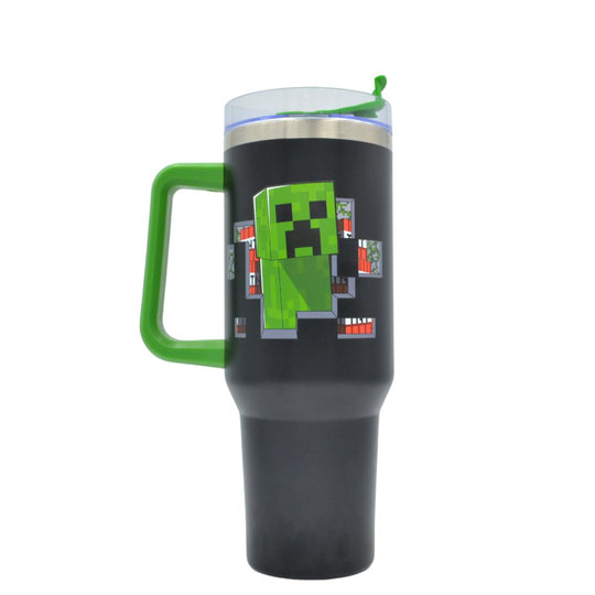 HOX 1200ml Double Walled Stainless Steel Tumbler Mug - Minecraft Burst Out