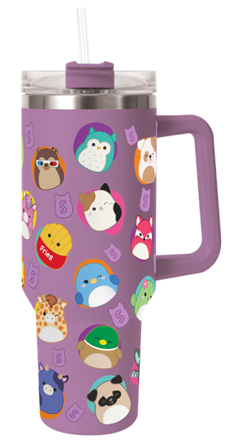 HOX 1200ml Double Walled Stainless Steel Tumbler Mug - Squishmallow